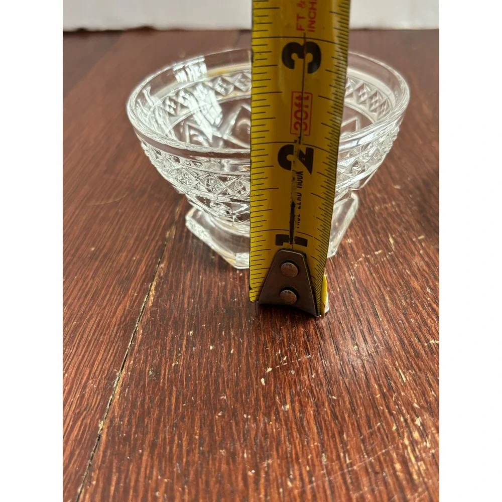 Imperial Glass Cape Cod Clear Pressed Glass Jam Mustard Jar with Lid Vintage